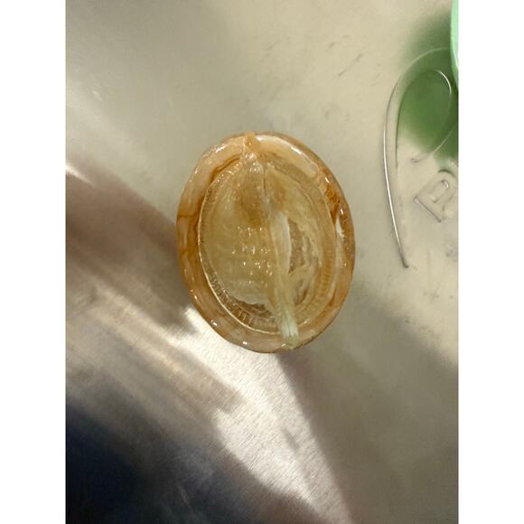 Amber peachy swirl mini hen on nest - Picture 2 of 2